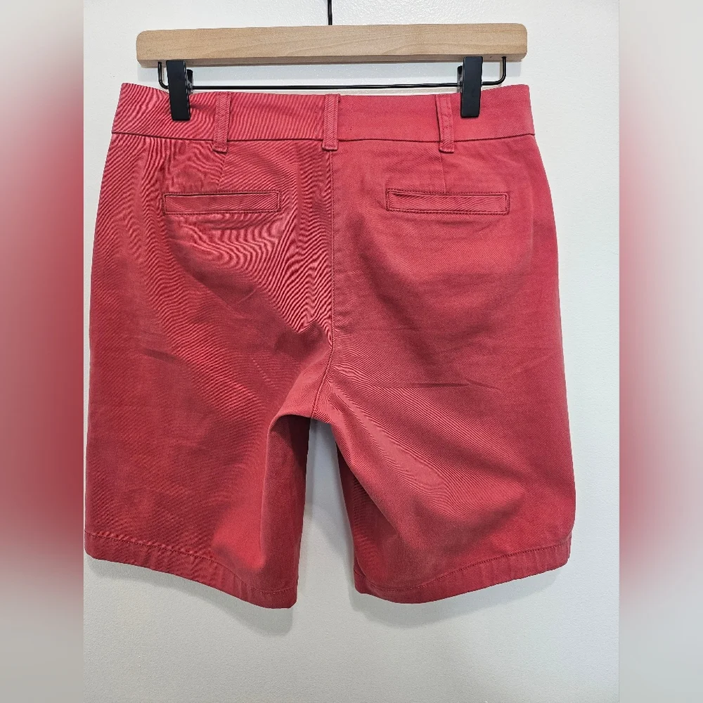 J. Crew Red and Pink Bermuda Shorts Tailored Cotton Blend - Picture 3 of 7